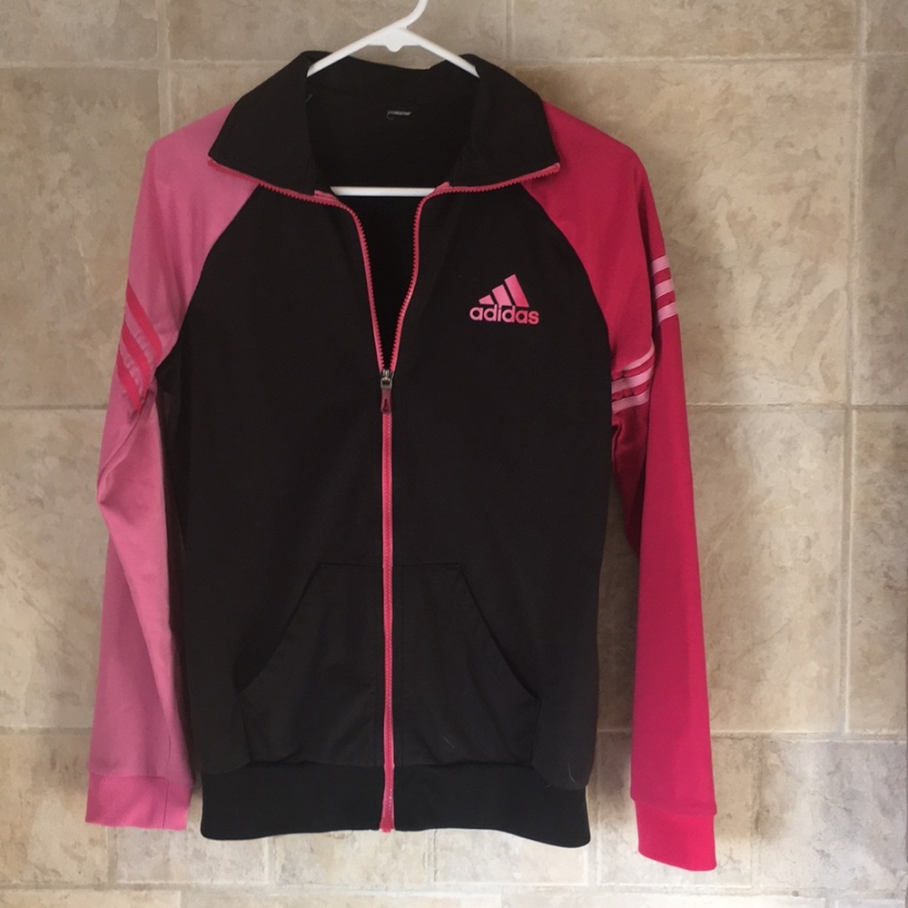 Black and pink Climalite running jacket women’s M